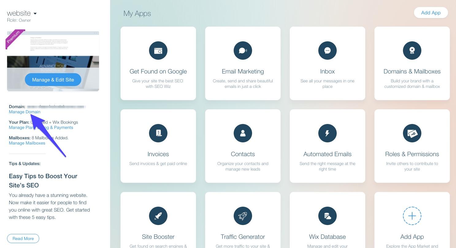 Exploring Wix Domain Management Features After Purchase