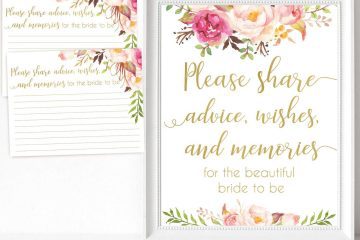 bridal shower notes