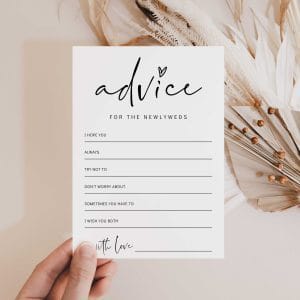 bridal shower advice cards